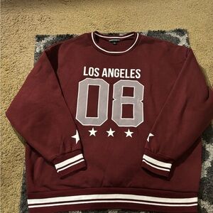 Burgundy Los Angeles crewneck sweatshirt Soft